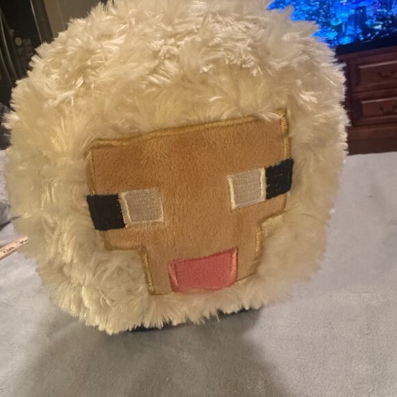 Large Minecraft Sheep Lamb Plush 15” Pillow Stuffed Animal Plushie Soft White - Picture 2 of 7